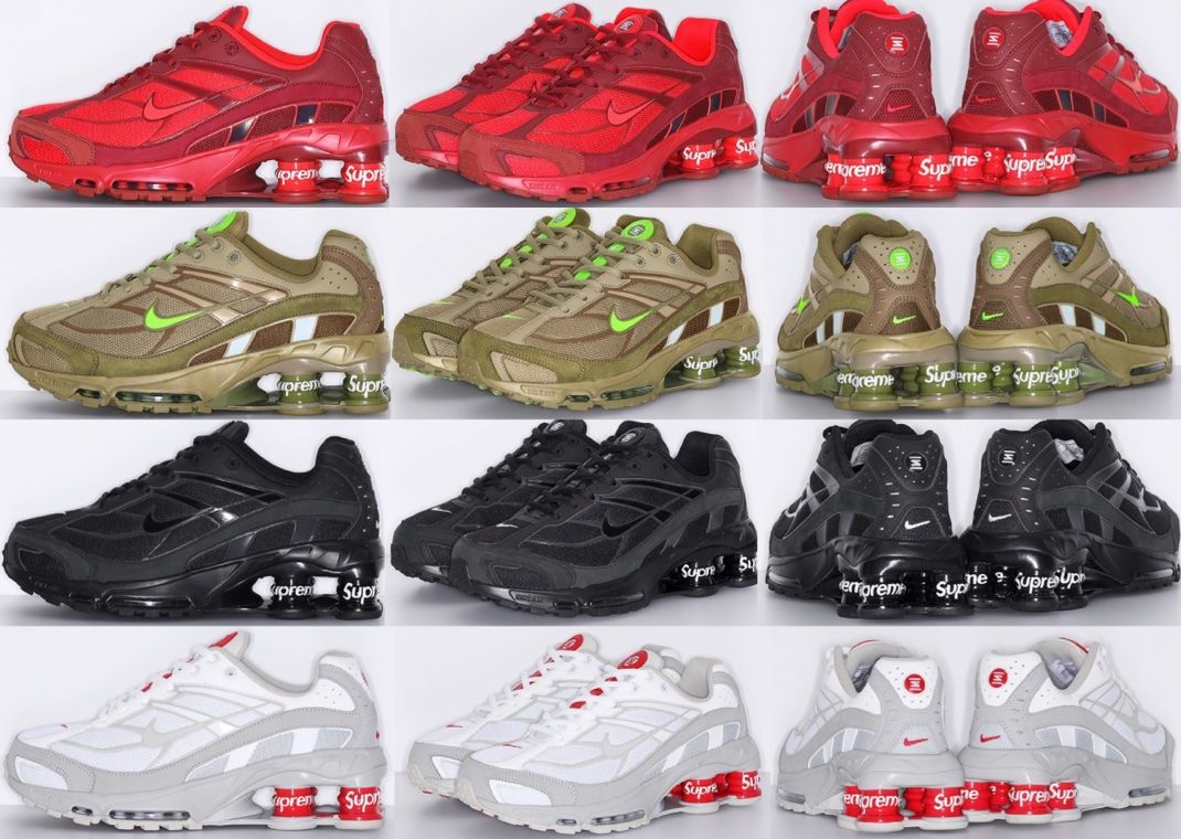 Nike Shox スニーカー　DN supreme サロモン Supreme × Nike Shox Ride 2 White/Grey Fog/Flat Platinum