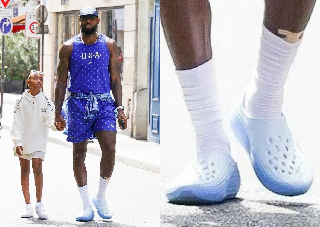 LeBron James wearing the Nike ReactX Rejuven8 Glacier Blue