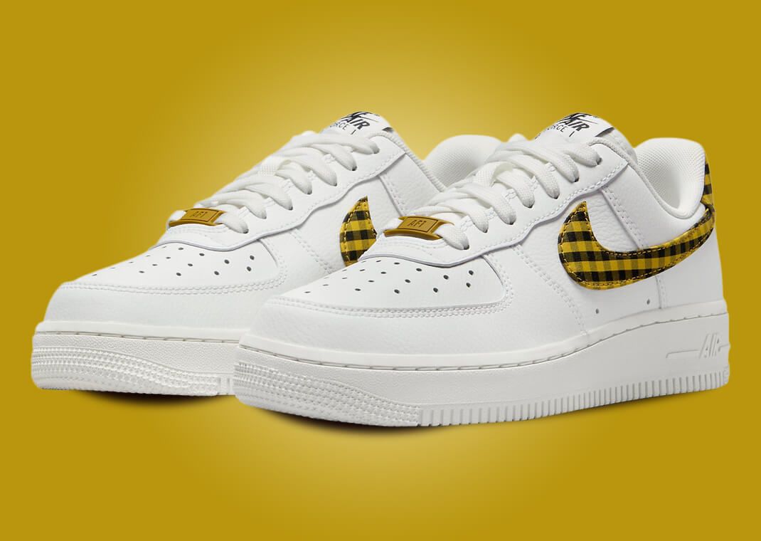 Nike Air Force 1 Low Gingham White Bronzine (W)