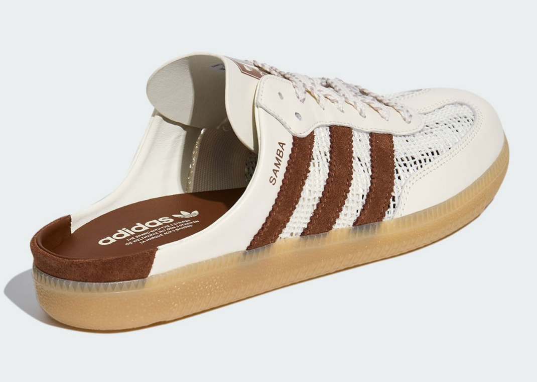 adidas Samba Mule Off White Preloved Brown - Heel Angle