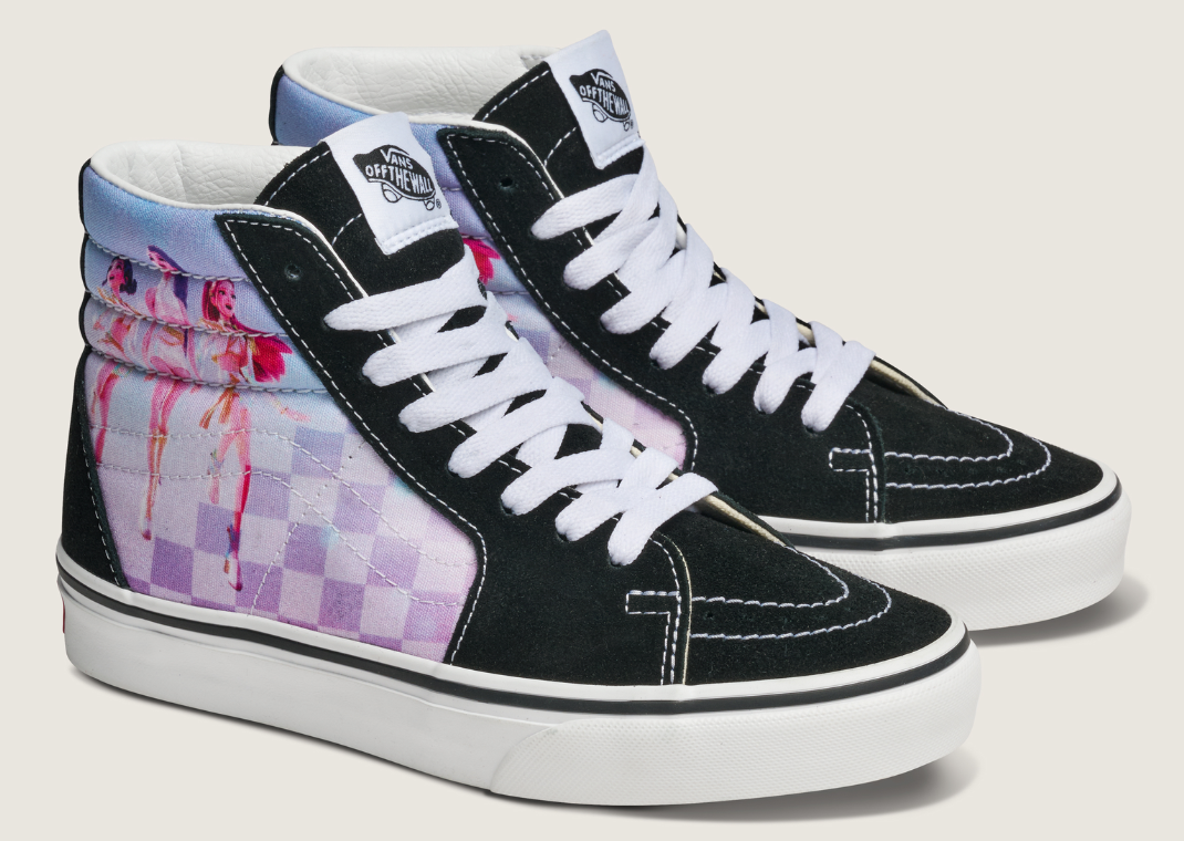 K-Pop Demon Hunters x Vans Sk8-Hi Black Light Blue (GS) - Angle