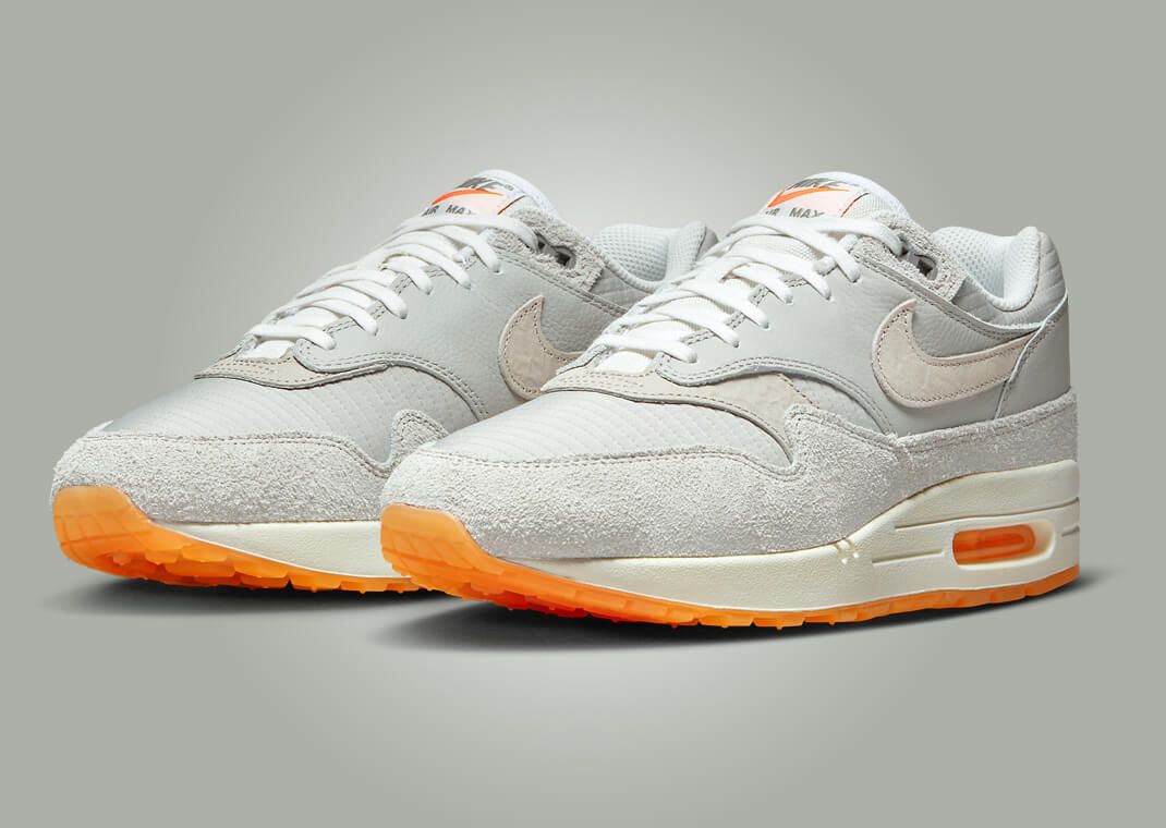 Nike Air Max 1 Premium Light Iron Ore Total Orange