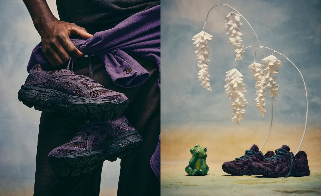 CARNAN x Asics Gel-Cumulus 16 Path II in soft purple with teal accents and black midsole