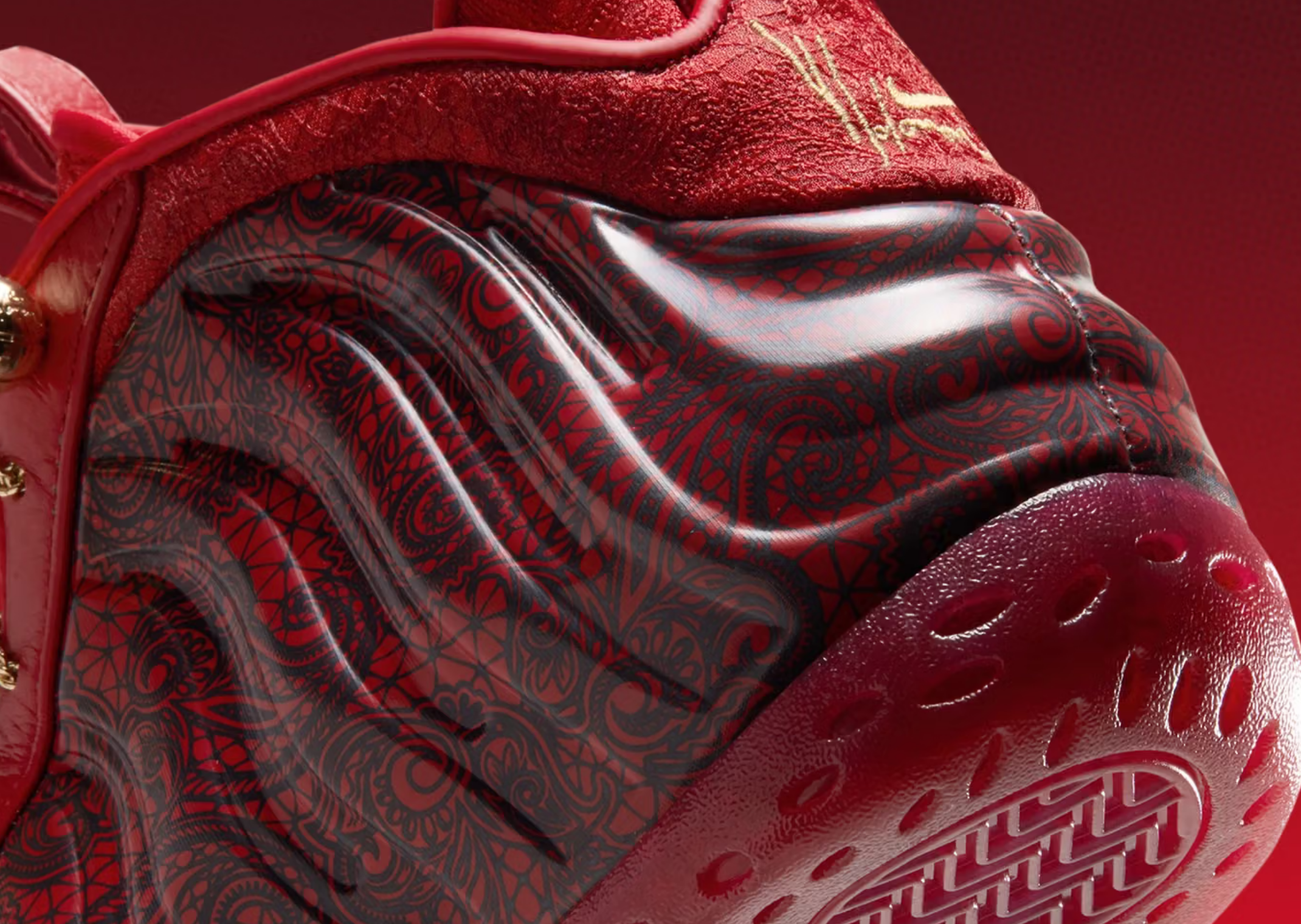 Victor Solomon x Nike Air Foamposite One Gym Red