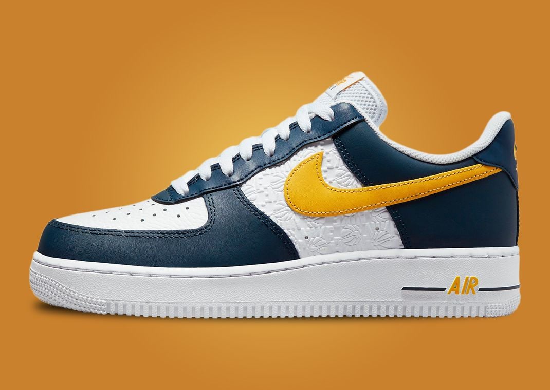 The Golden State Warriors Inspire The Nike Air Force 1 Low EMB Dark Obsidian University Gold