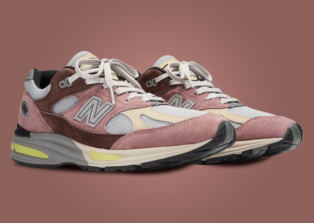 The New Balance 991v2 Made in UK Rosewood Releases March 2024