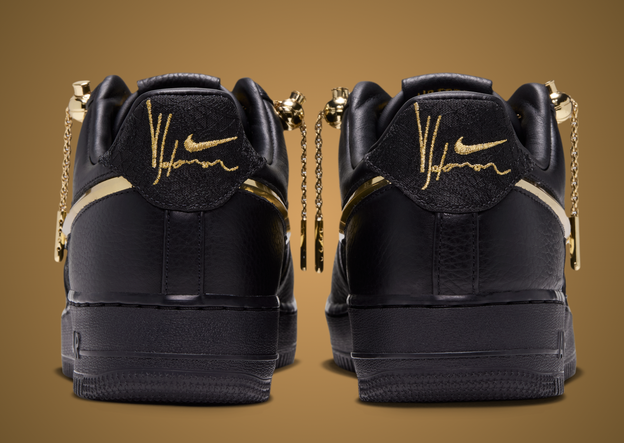 Victor Solomon x Nike Air Force 1 ASW Black - Back