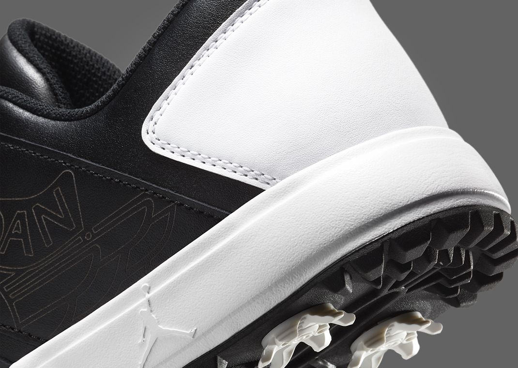 Air Jordan Nu Retro 1 Low Golf Black White Heel