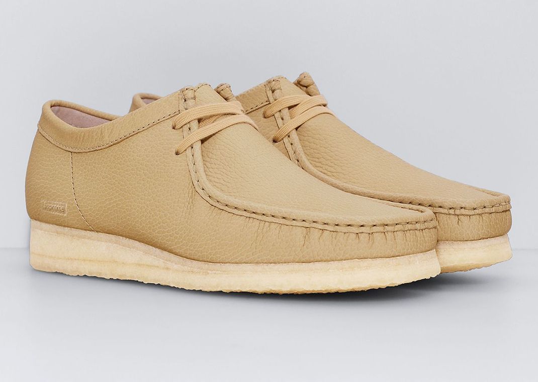 Supreme x Clarks Originals Wallabee Reflective Tan Angle