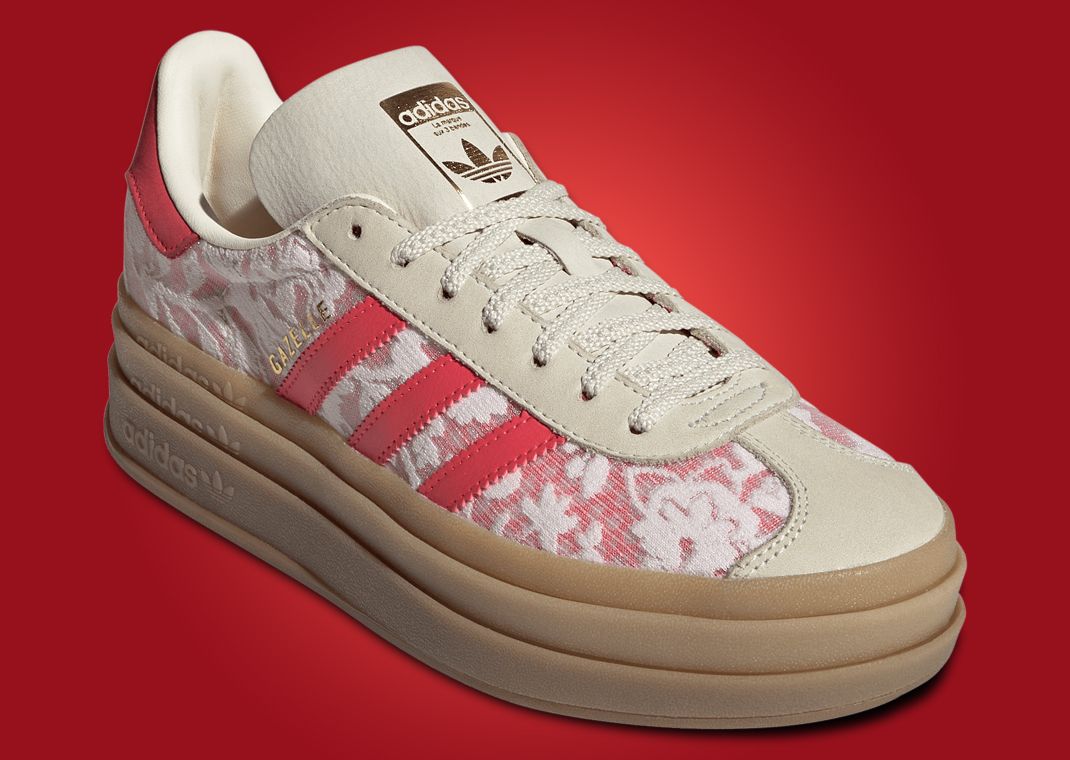 Liberty London x adidas Gazelle Bold Better Scarlet (W) Angle