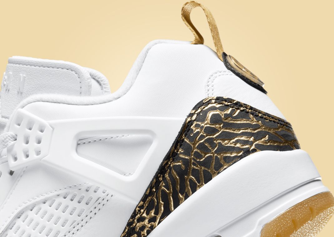 The Jordan Spizike Low White Black Metallic Gold Releases