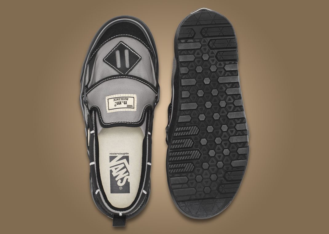 Nicole McLaughlin x Vans Slip-On RS Grey Top and Outsole