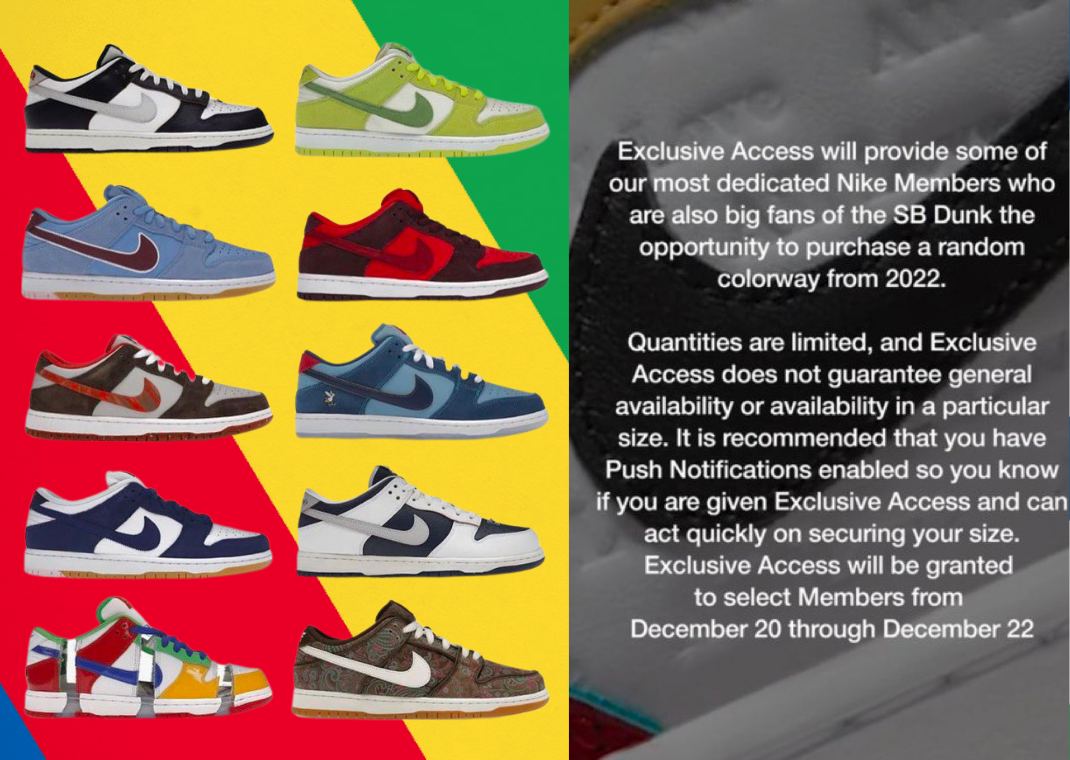 Possible Pairs Offered During Exclusive Access On SNKRS