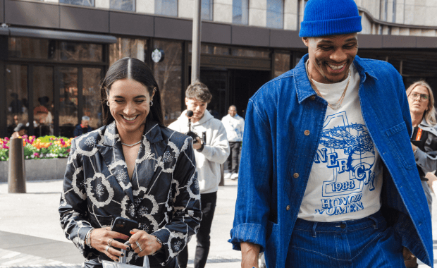 Georgia Amoore Wears Bespoke Outfit by Russell Westbrook and Honor The Gift at 2025 WNBA Draft