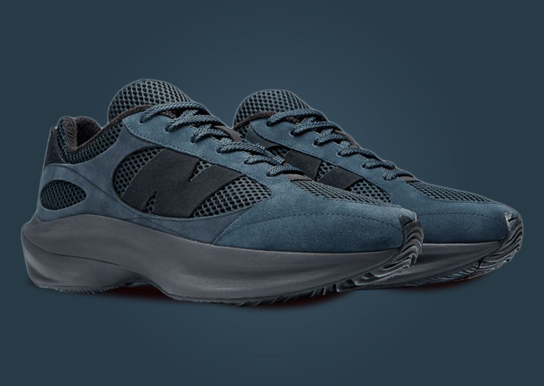 Auralee x New Balance Warped Runner Navy Angle