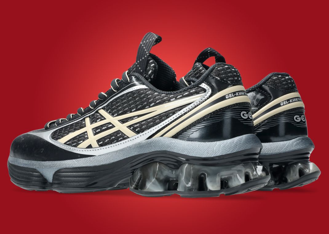 Kiko Kostadinov x Asics US6-S Gel-Kinetic Fluent Black Heel Angle