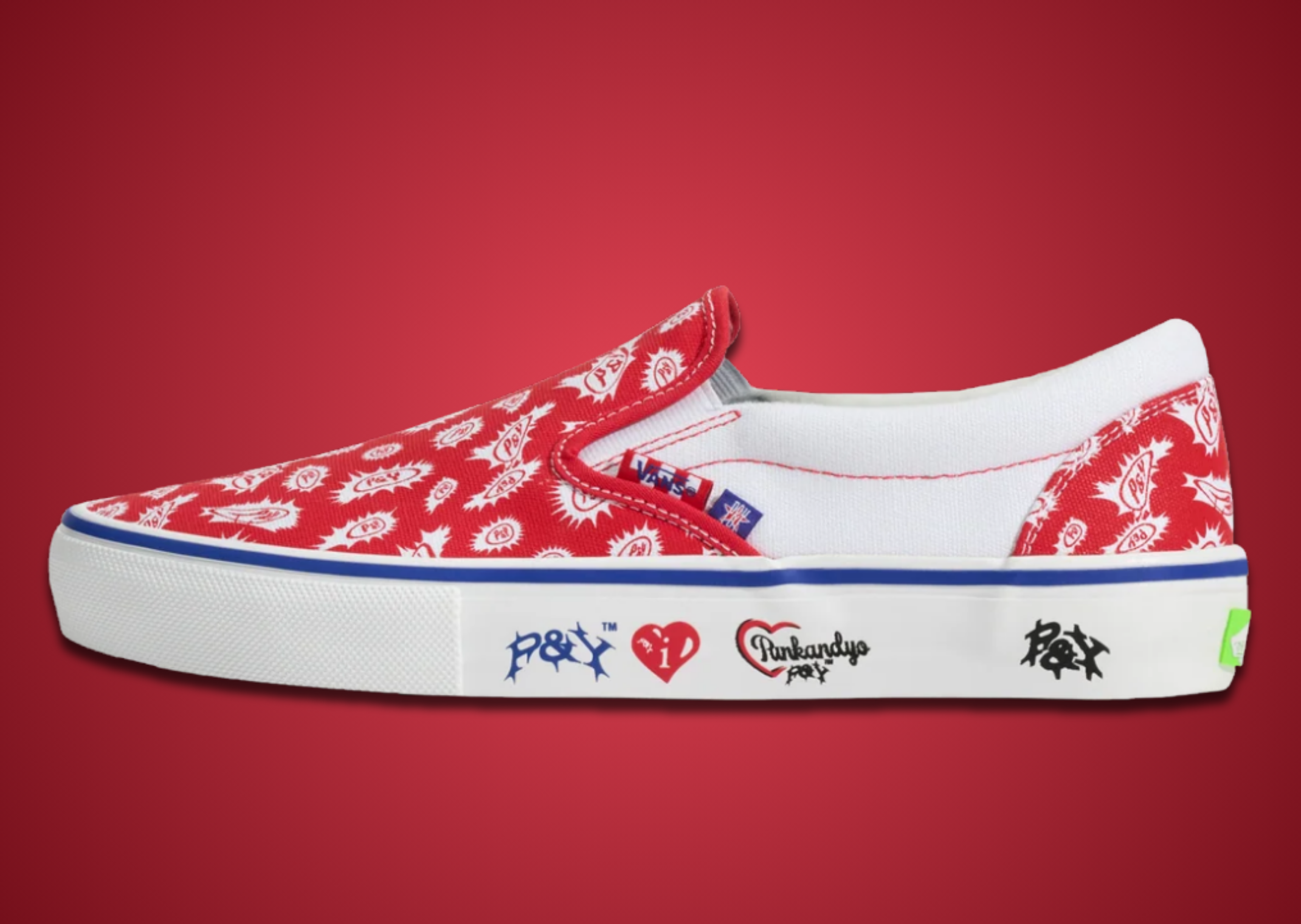 Punkandyo x Vans Classic Slip-On Red
