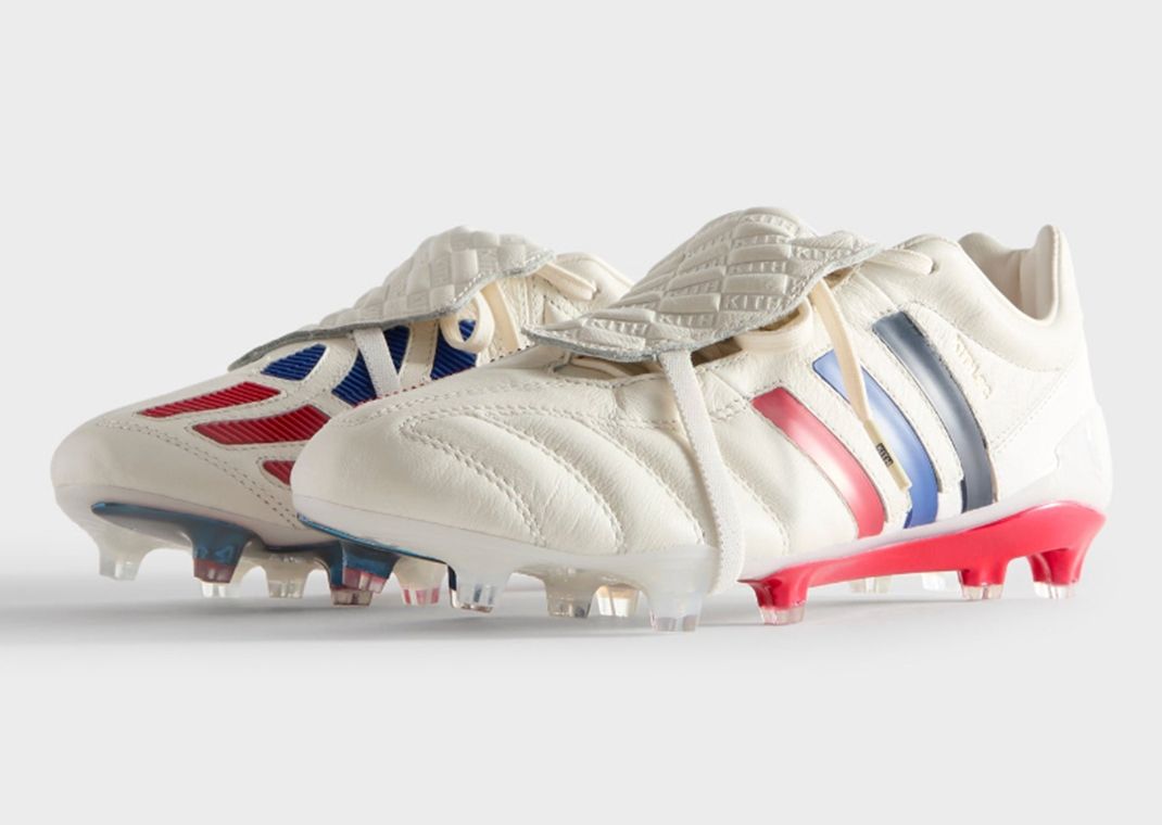 Kith x adidas Predator Mania Cleat White Vivid Red Angle