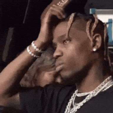 Travis Scott headscratch GIF
