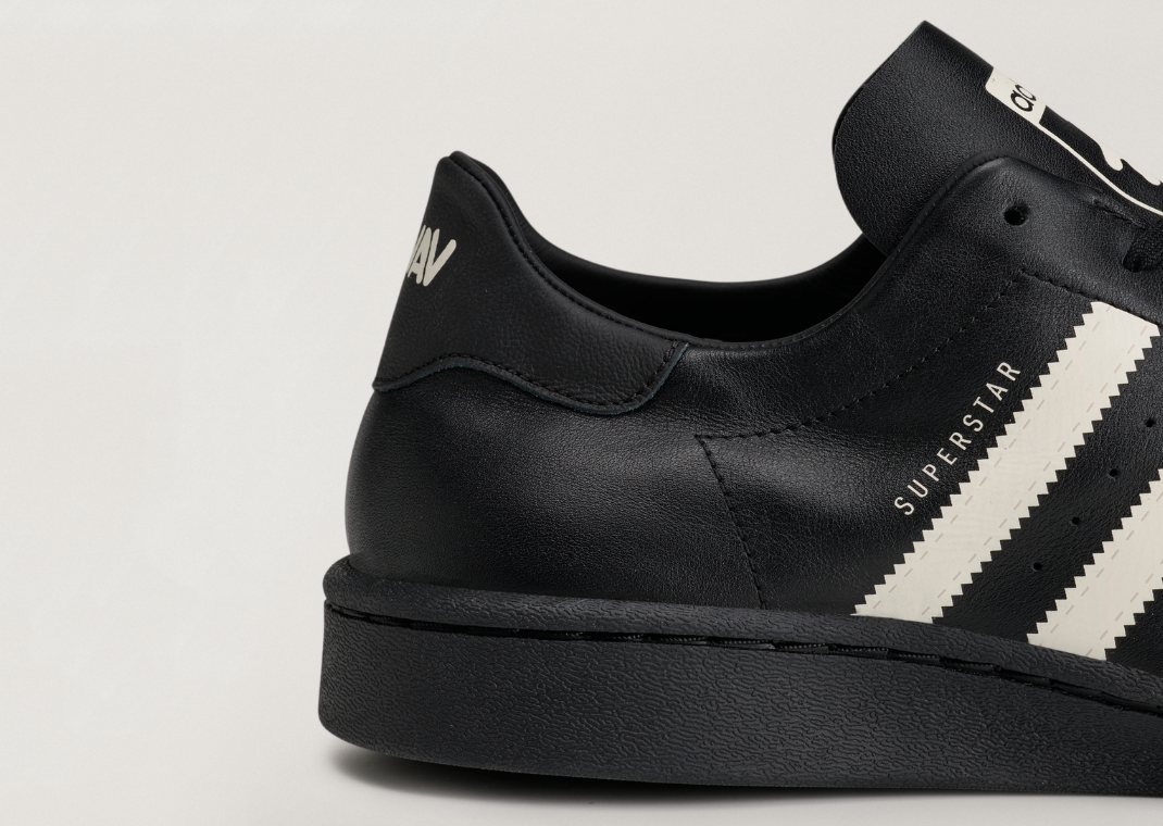 AVAVAV x adidas Deconstructed Superstar Black - Heel Detail