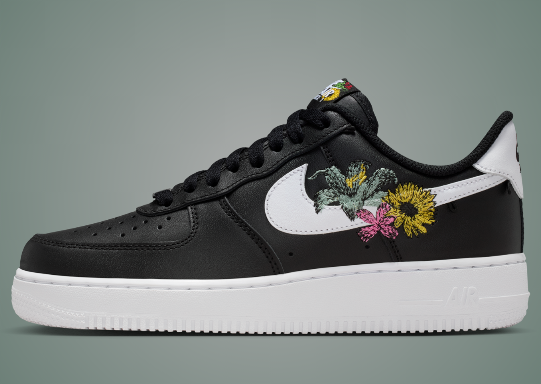 Nike Air Force 1 Low PRM Accepting All Flowers Black Lateral