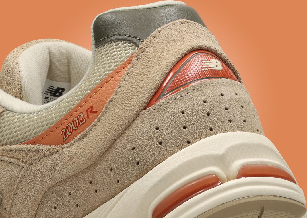 New Balance 2002R Beige Tan Heel Detail