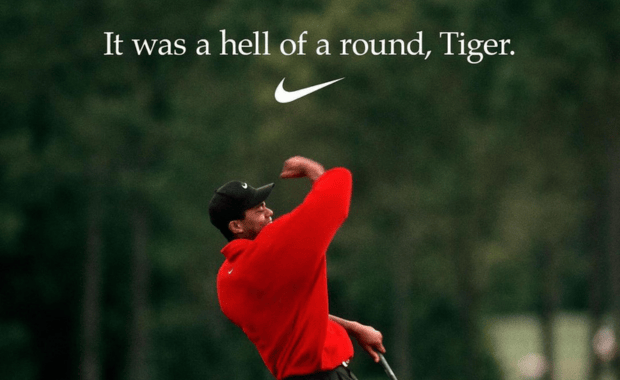 Nike's Graphic Announcing Tiger Woods' Departure