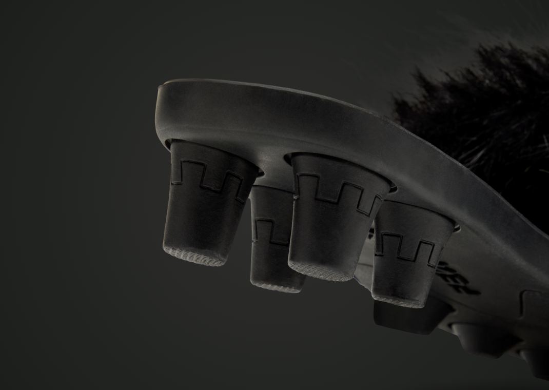 Fenty x Puma Cleat Slide Black Fur (W) - Heel Detail