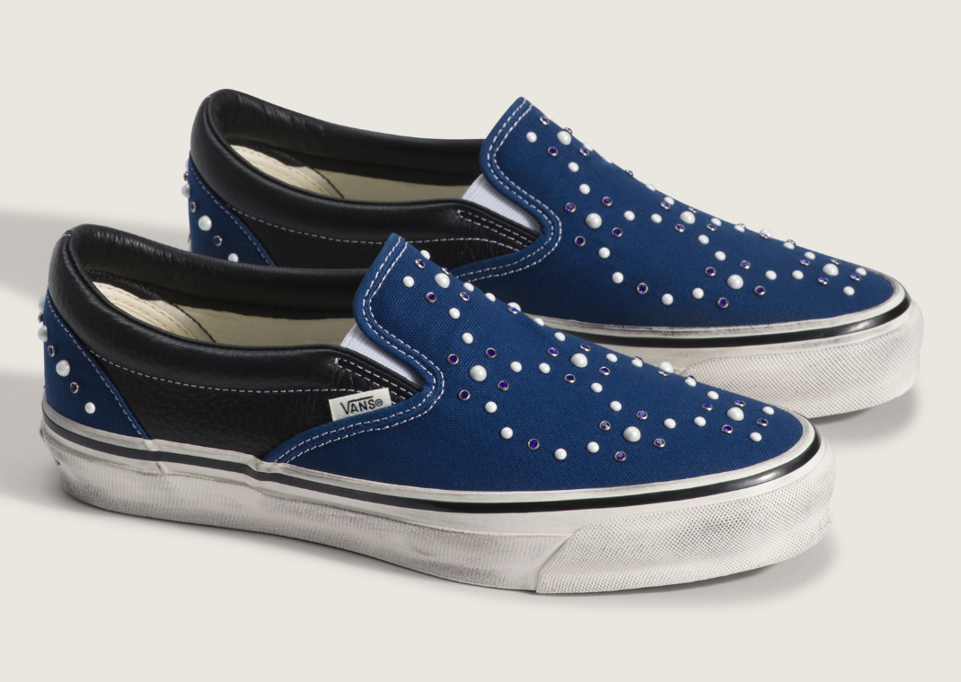 Vans Premium Classic Slip-On Pearlized Pack Indigo Blue - Angle