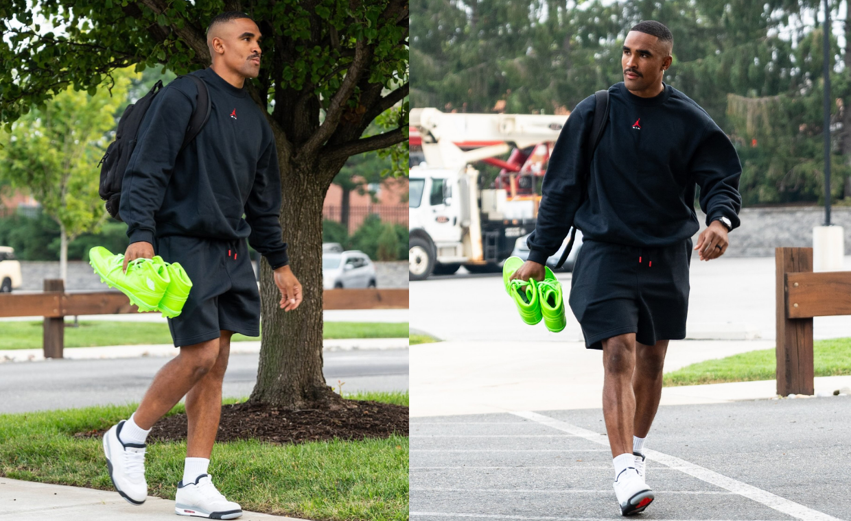 Jalen Hurts Air Jordan 1 Mid Kelly Green