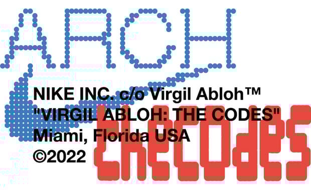"Virgil Abloh: The Codes" Event Poster