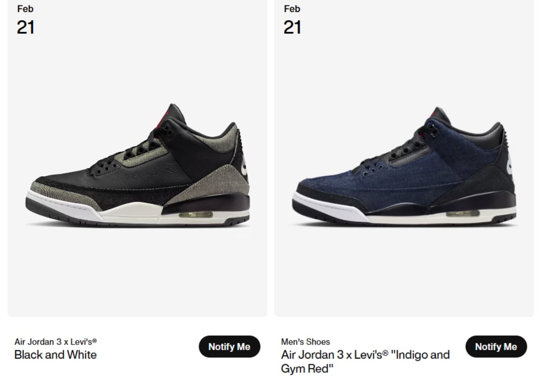 Where to Buy the Levi's x Air Jordan 3 Pack