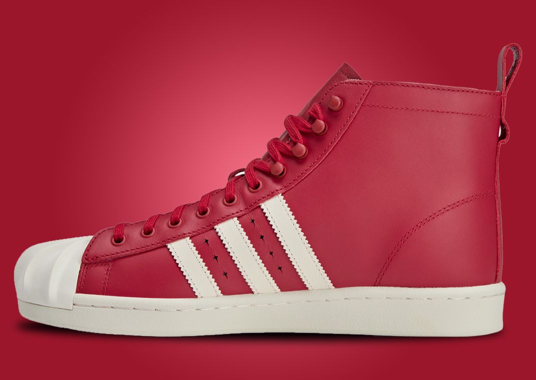 Thug Club x adidas Superstar Boots Red Medial