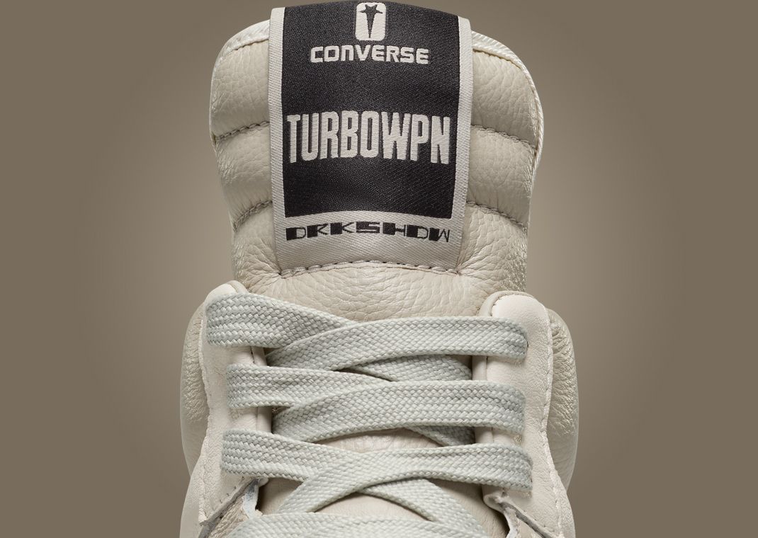Rick Owens x Converse DRKSHDW TURBOWPN Pelican Tongue Detail