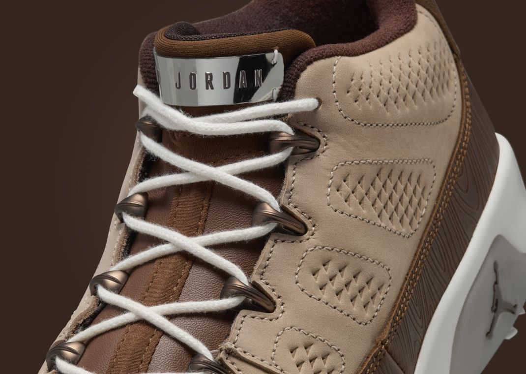 Air Jordan 9 Golf Woodgrain Tongue