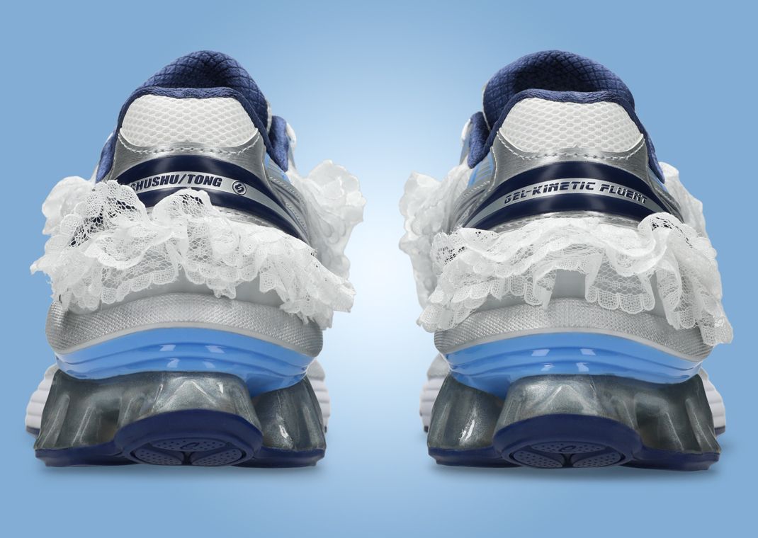 SHUSHU/TONG x Asics Gel-Kinetic Fluent White Dive Blue Heel