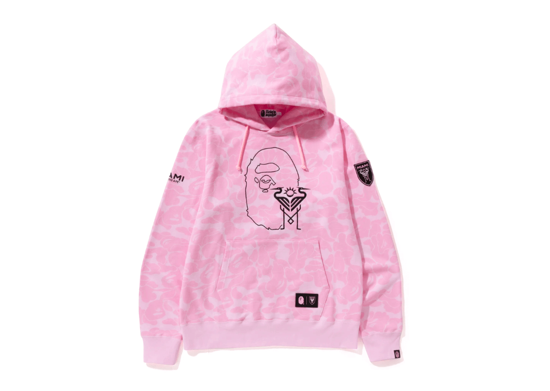 BAPE® x INTER MIAMI CF PINK CAMO PULLOVER HOODIE - $469