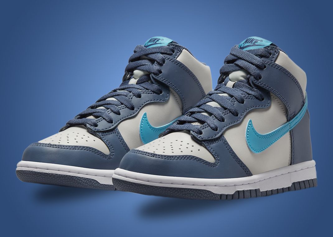 Nike Dunk High Light Bone Blue Lightning (GS)