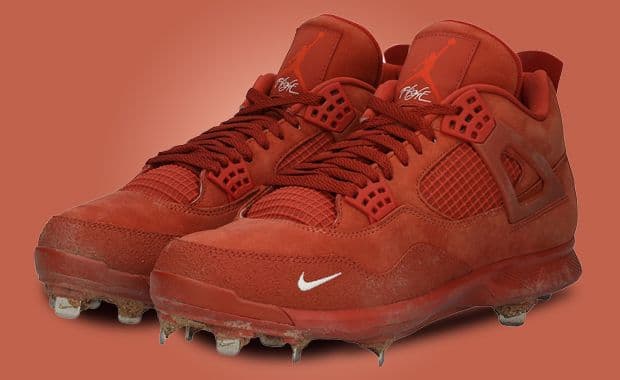 Mookie Betts’ Game-Worn Nigel Sylvester x Air Jordan 4 Retro Brick by Brick