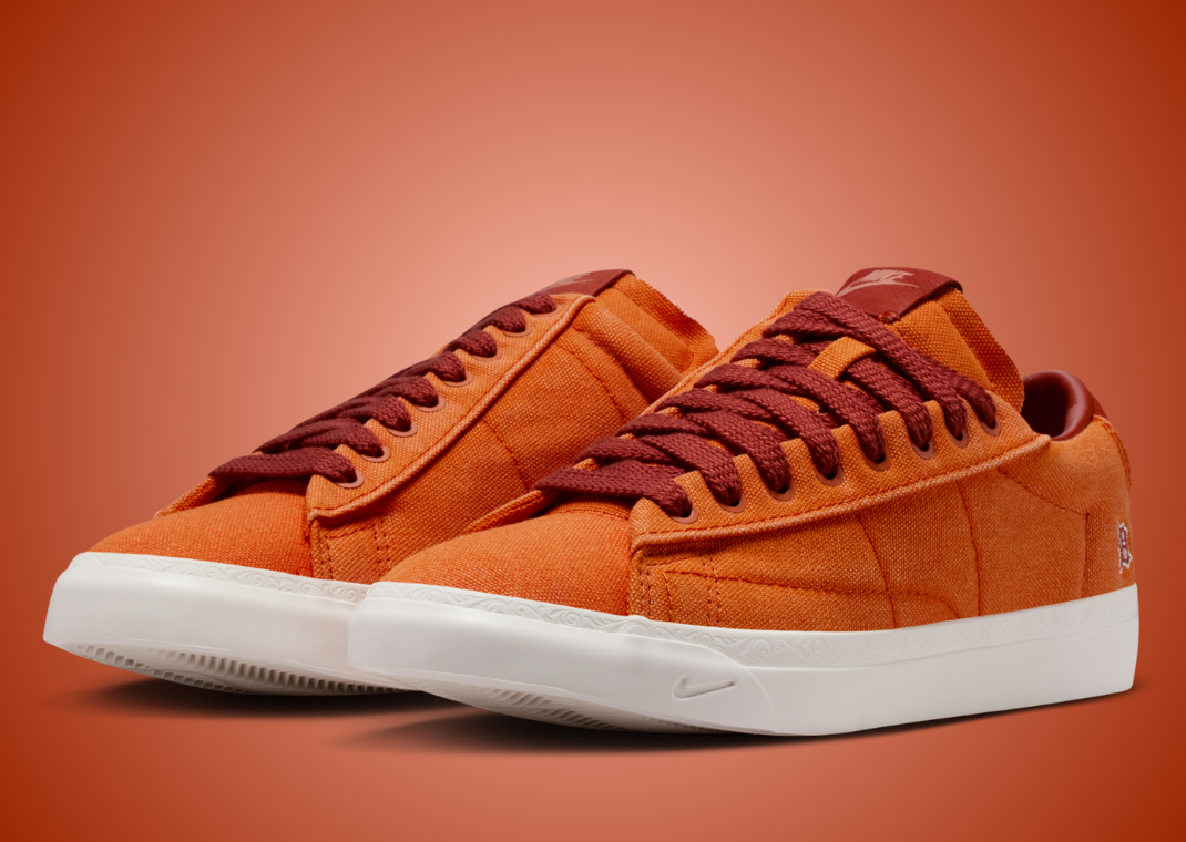 Devin Booker x Nike Blazer Low Campfire Orange - Angle