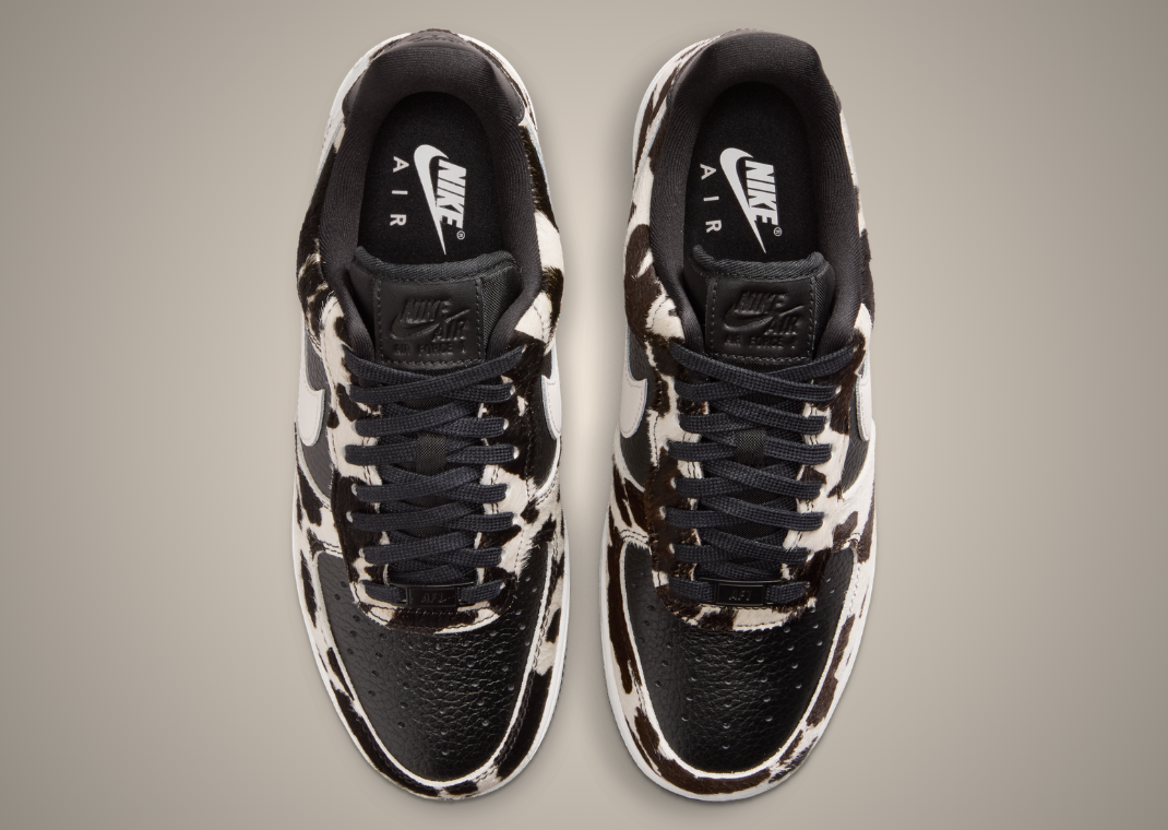 Nike Air Force 1 Low Cow Print Black (W) - Top