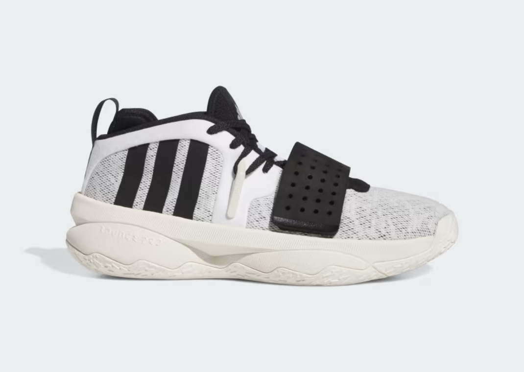 adidas Dame 8 EXTPLY Cloud White Core Black Lateral