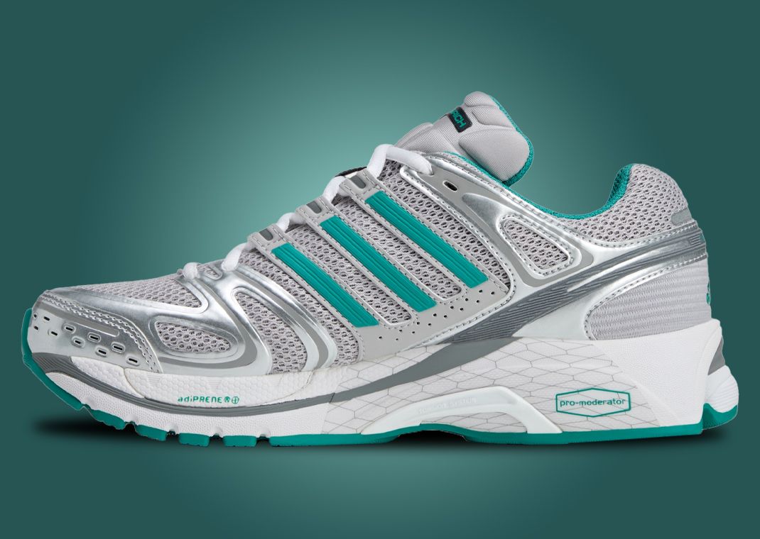 Sporty & Rich x adidas Adistar Control 5 Metallic Silver Green - Lateral