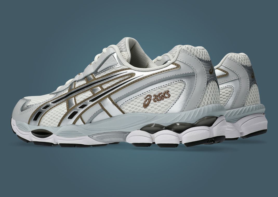 Asics Gel-NYC 2055 Cream Pure Silver Heel Angle