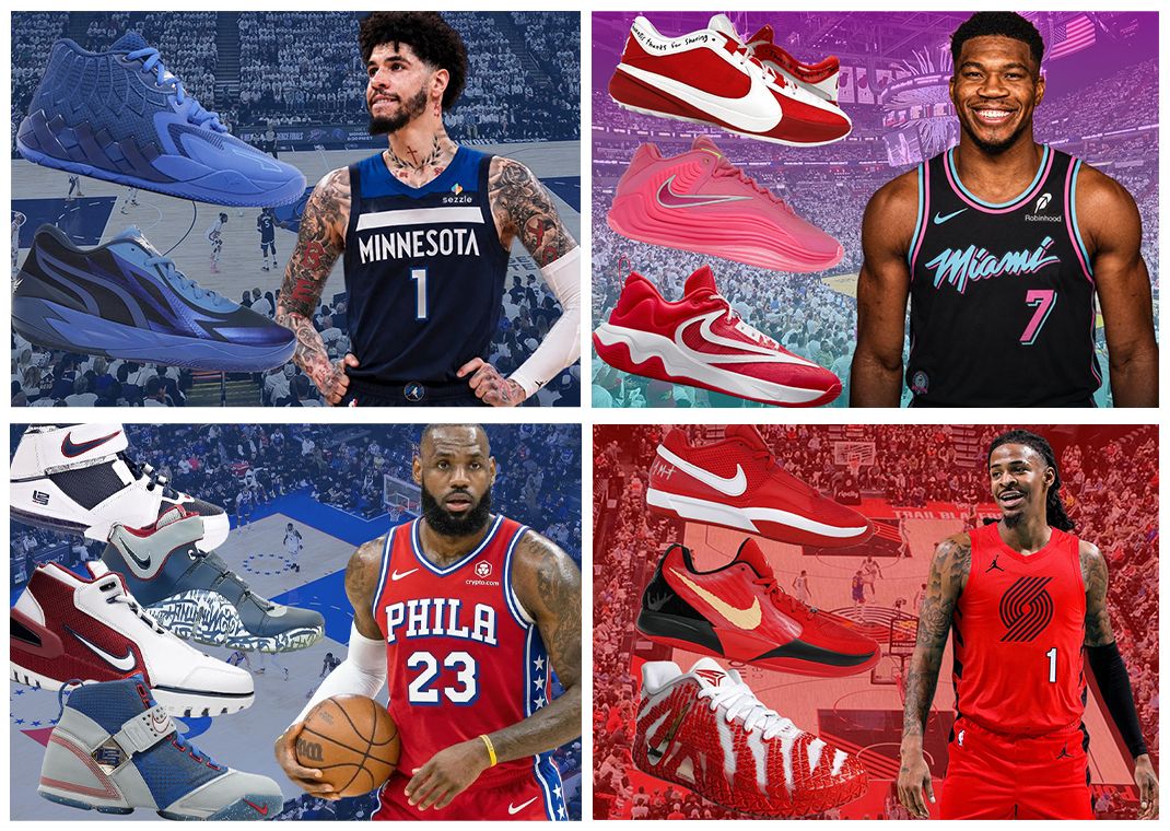 Signature shoes that match their new teams