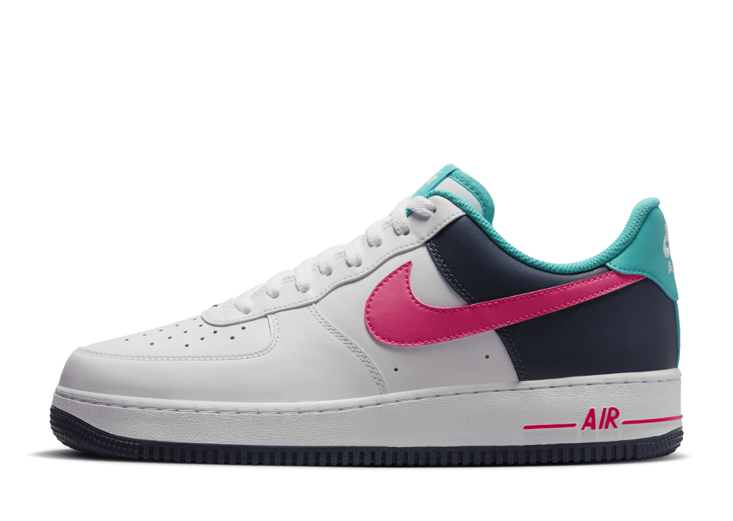 Nike Air Force 1 '07 White Thunder Blue Racer Pink