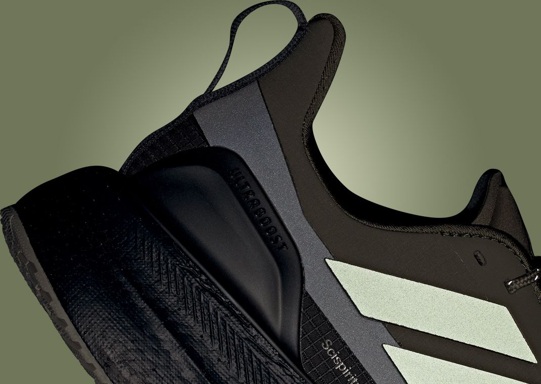 Hermanos Koumori x adidas Ultraboost 5 Tent Green 3M Heel Detail