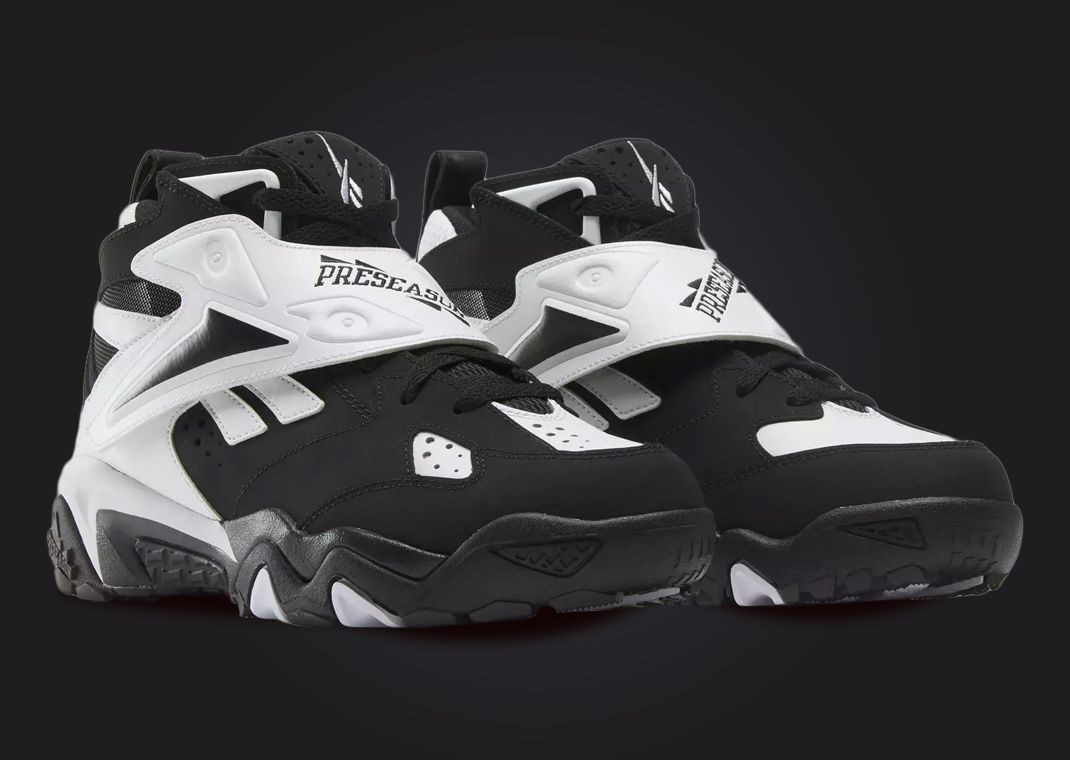 Reebok Preseason 94 Black White Angle