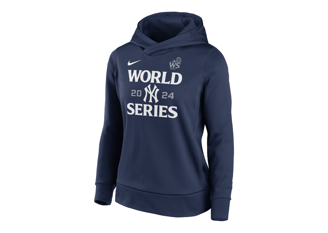 New York Yankees 2024 World Series Authentic Collection Women’s Nike Therma MLB Pullover Hoodie