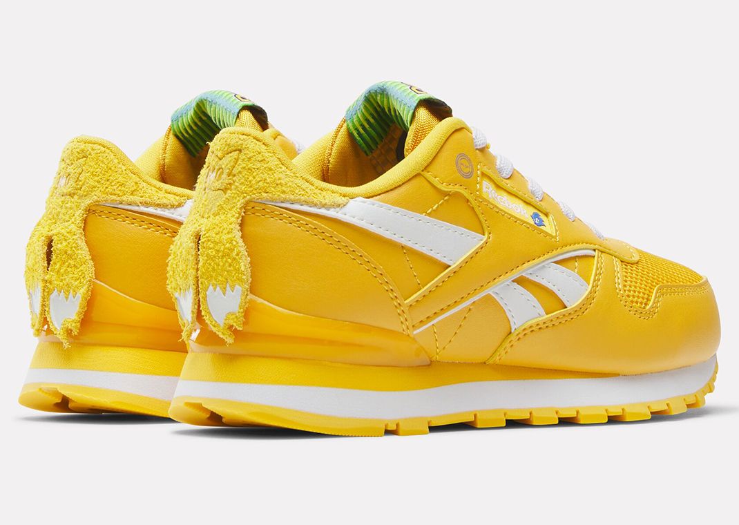 Sonic the Hedgehog 3 x Reebok Classic Leather Step N' Flash Tails (PS) Heel Angle